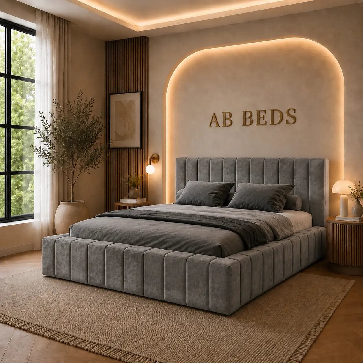 Aristova Ambassador Bed – Designer Luxury Upholstered Frame | ABBEDS (ABD) #11