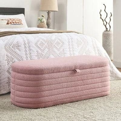 Paneled 5 line Rounded Ottoman Storage Box - DBBEDS OB12