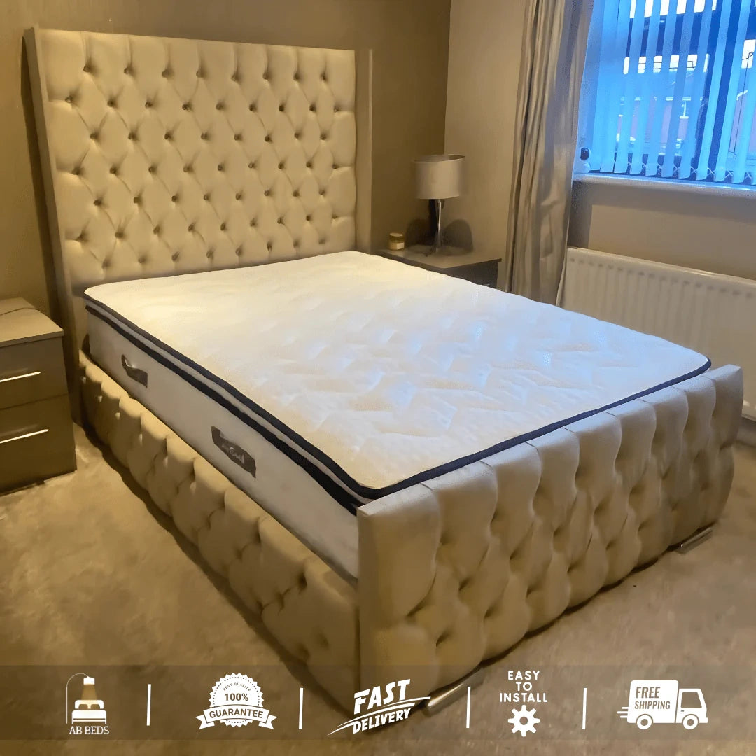 Harper Optional Ottoman Storage Bed - ABBEDS #B87
